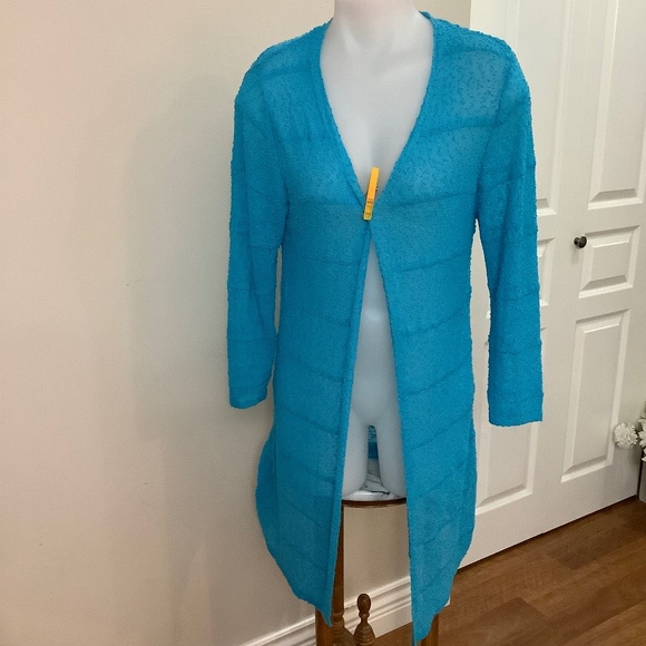 Papa Turquoise long cardigan S/M 34/35 bust Excellent condition - Picture 1 of 8